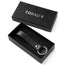 Black Leather Keyring presented in a gift box