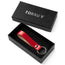 Red Leather Keyring presented in a gift box