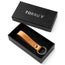 Tan Leather Keyring presented in a gift box