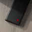 TORRO logo to the front of the Black Leather (with Red Stitching) Stand Case for Galaxy S20 FE