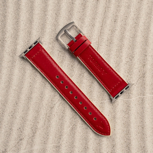 Red Leather Strap for Apple Watch
