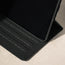 Highlighting the microfibre lining of the Black Leather Stand Case for iPad 10.2