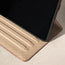 Highlighting the microfibre lining of the Red Leather Stand Case for iPad 10.2