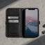 Interior view of the Black Leather (with Red Stitching) Stand Case for iPhone 11 Pro Max