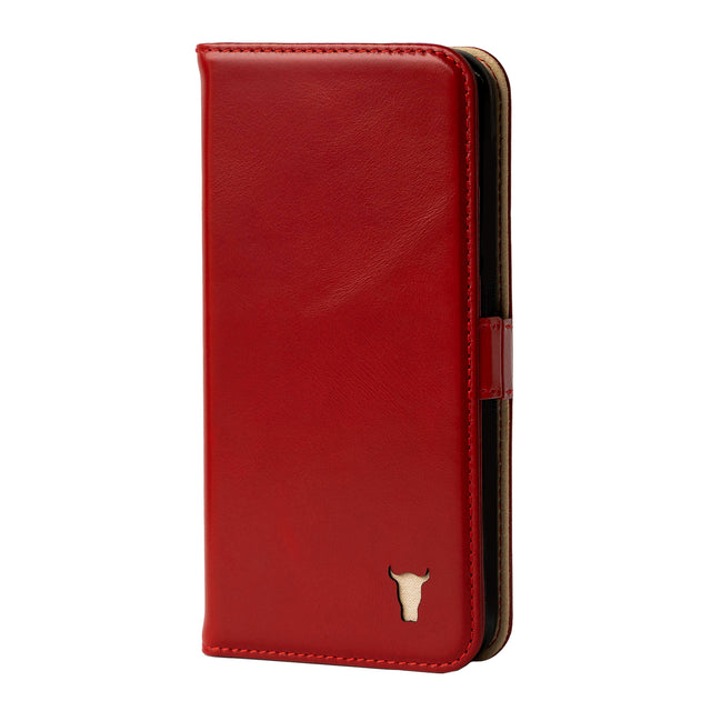 Red Leather Stand Case for iPhone XS / X