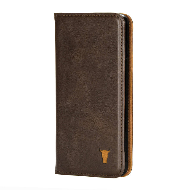 Dark Brown Leather Stand Case for iPhone 11 Pro Max