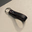 Contextual Front of Black Leather (with red stitching) keyring