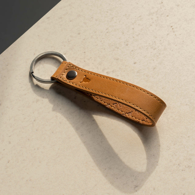 Rustico Clip Leather Keychain