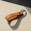 Contextual Front of Tan Leather Keyring