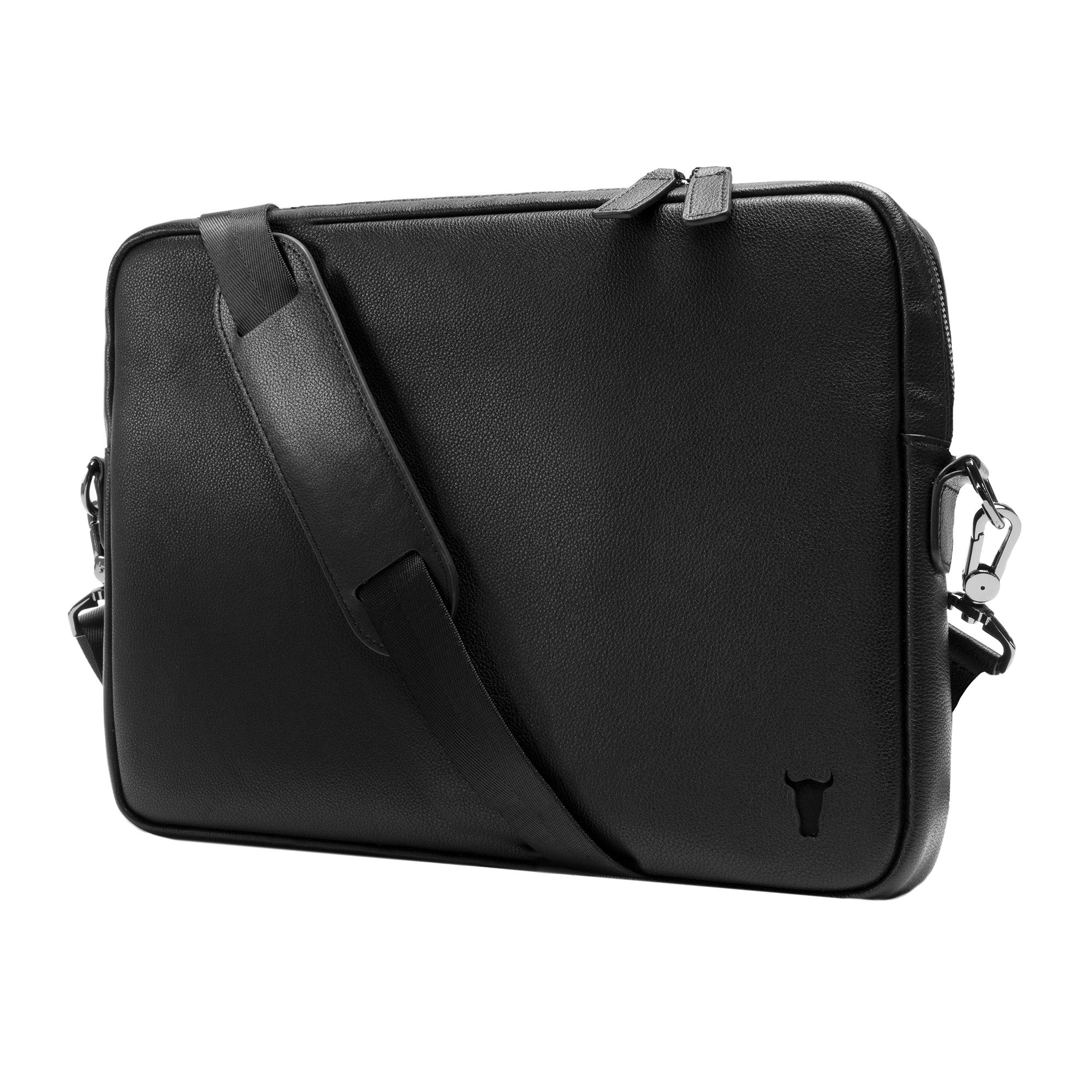 Messenger bag leather black hotsell