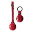 Red Leather AirTag Holder Keyring and Bag Loop Set