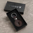 Dark Brown Leather Apple AirTag Holder Keyring in TORRO Gift Box