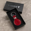 Red Leather Apple AirTag Holder Keyring in TORRO Gift Box