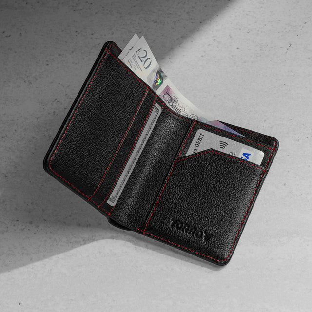 Leather wallets with RFID Protection