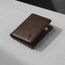 Front of Dark Brown Bifold Leather Wallet