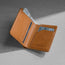Inside view of the Tan Bifold Leather Wallet