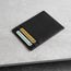 Back of the Black Leather Credit Card Holder with 2 card slots