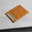 Back of the Tan Leather Credit Card Holder with 2 card slots