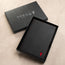 Black Leather (with Red Stitching) Notebook Cover in TORRO Gift Box