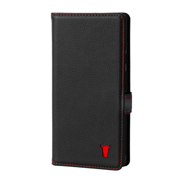 Black (with Red Stitching) Leather Case for Google Pixel 6