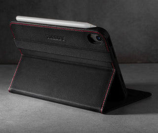 Torro Leather Apple Pencil Case (Compatible 1st & 2nd Generation) - Black with Red Detail