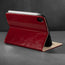 Stand functionality of the Red Leather Case for iPad Mini 6th Generation (2021)