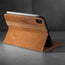 Stand functionality of the Tan Leather Case for iPad Mini 6th Generation (2021)