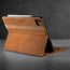 Integrated stand function on the Tan Leather Case for iPad Pro 11-inch