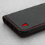 Black Leather (with Red Stitching) Stand Case for iPhone 11