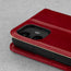 Camera cutout on the Red Leather Stand Case for iPhone 11