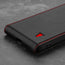 Black Leather (with Red Stitching) Flip Case for iPhone 12