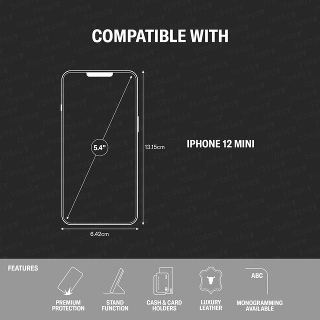 Compatibility and features of the Leather Stand Case for iPhone 12 Mini