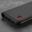 Black Leather (with Red Stitching) Stand Case for iPhone 12 Mini