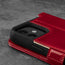 Camera cutout on the Red Leather Stand Case for iPhone 12 Pro