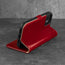 Stand function of the Red Leather Stand Case for iPhone 12 Pro
