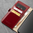 Card slots on the inside of the Red Leather Folio Case for iPhone 13