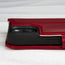 Raised camera lip (for added protection) on the Red Leather Leather Folio Stand Case for iPhone 14