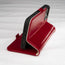 Integrated stand function of the Red Leather Leather Folio Stand Case for iPhone 14