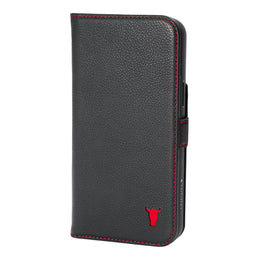 Leather Tri-Fold Wallet Case for iPhone 14 Pro - Premium Full Grain Leather