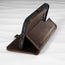 Integrated stand function of the Dark Brown Leather Folio Stand Case for iPhone 14 Pro