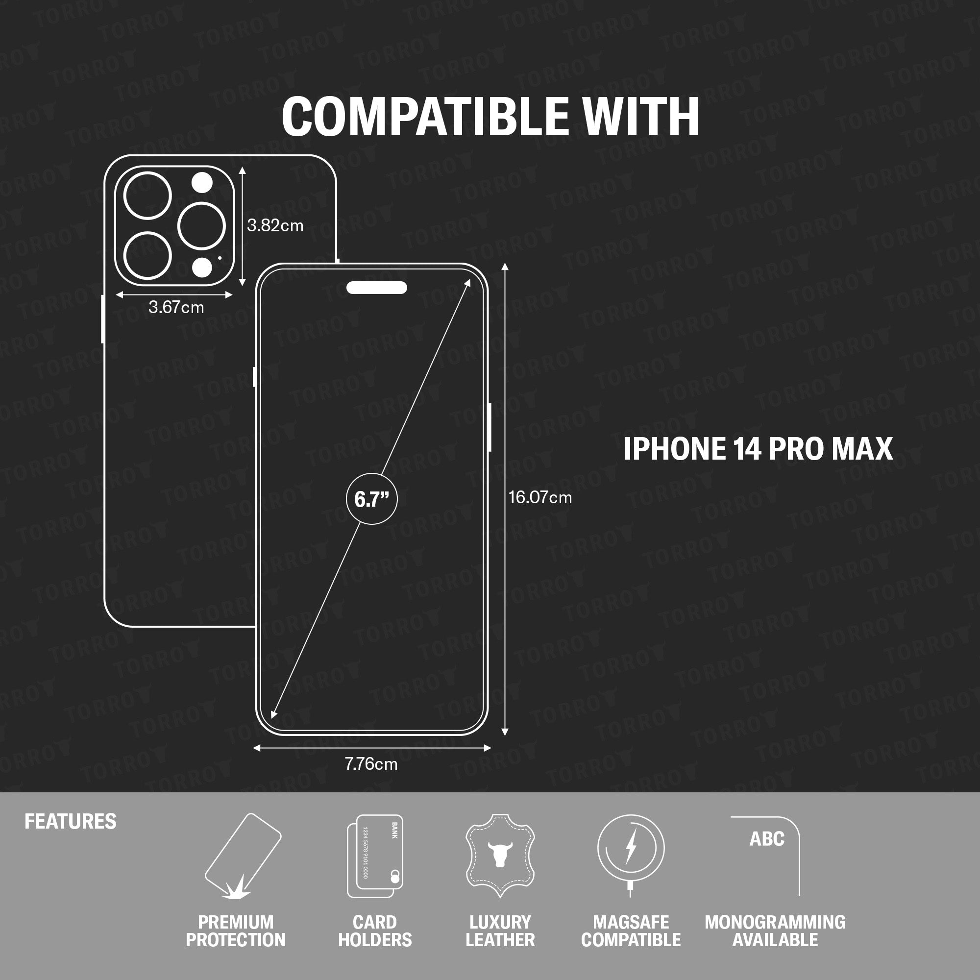 iPhone 14 Pro Max Leather Flip Case (MagSafe Compatible) TORRO