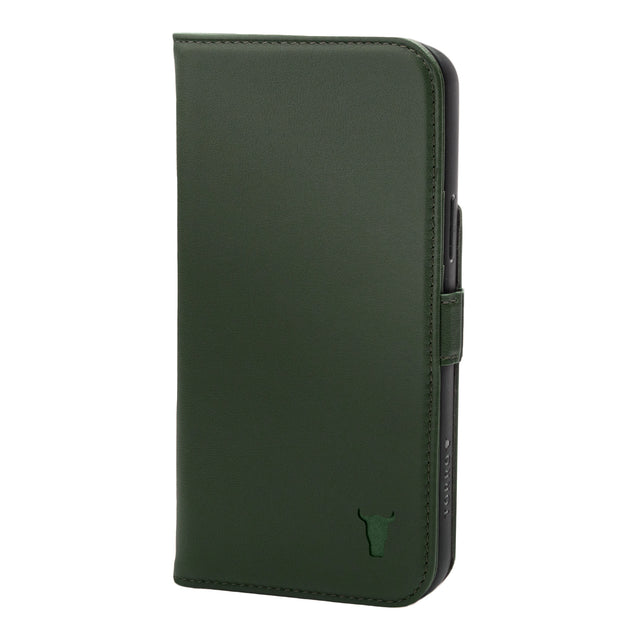 Racing Green Leather Folio Case (MagSafe) for iPhone 14 Pro Max