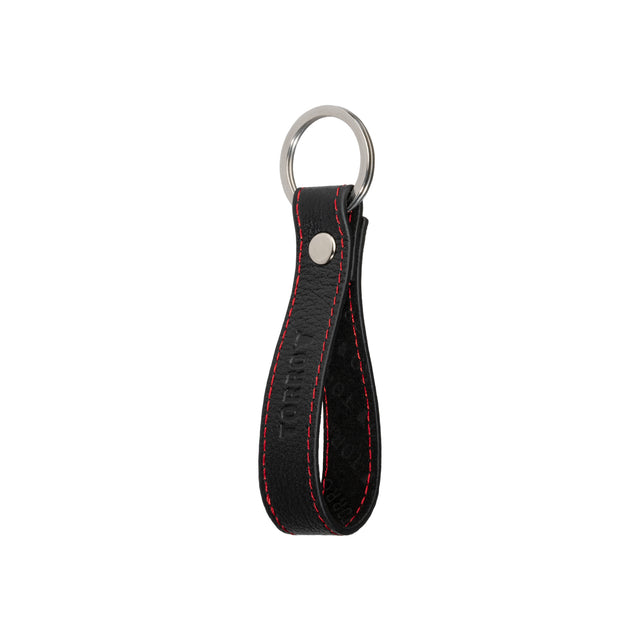 Black Leather (with Red Stitching) Keyring