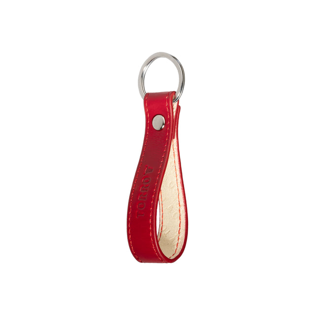 Red Leather Keyring