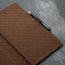 Soft microfibre lining inside the Pro edition of the Dark Brown Leather Golf Scorecard Holder