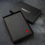 PRO Edition of the Black with Red Detail Leather Golf Scorecard & Yardage Book Holder win presentation gift box