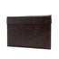 Dark Brown Leather Laptop Folio Sleeve / Conference Wallet