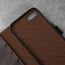 Microfibre lining of the Dark Brown Leather Stand Case for iPhone SE (2020), iPhone 8 and iPhone 7