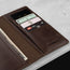 Card and note slots in the Dark Brown Long Bifold Leather Wallet