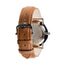 Luxury Tan Leather Watch Strap with TORRO branded stainless steel buckle